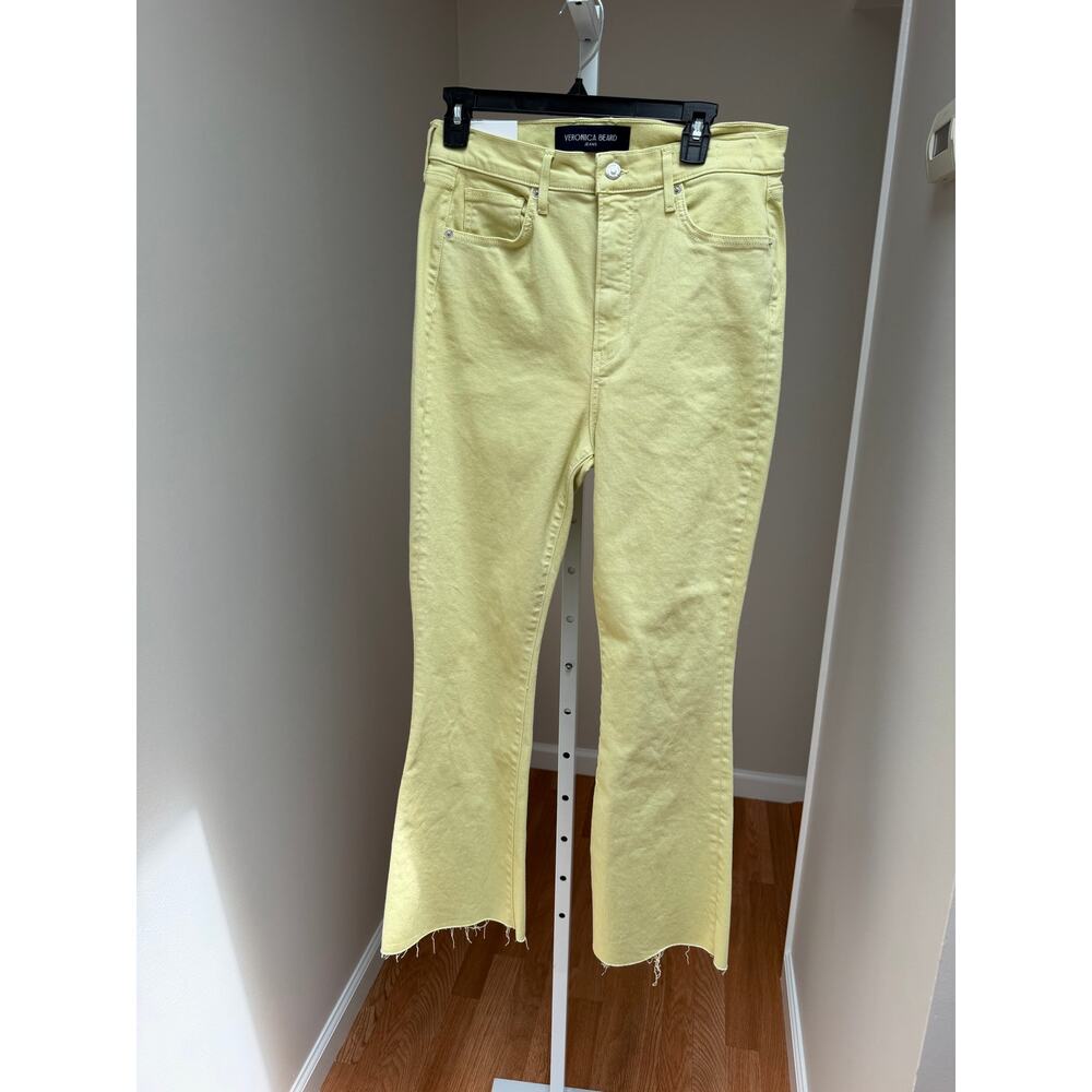 NEW Veronica Beard Carson High Rise Ankle Flare Pistachio Green Size 30 - Picture 5 of 8